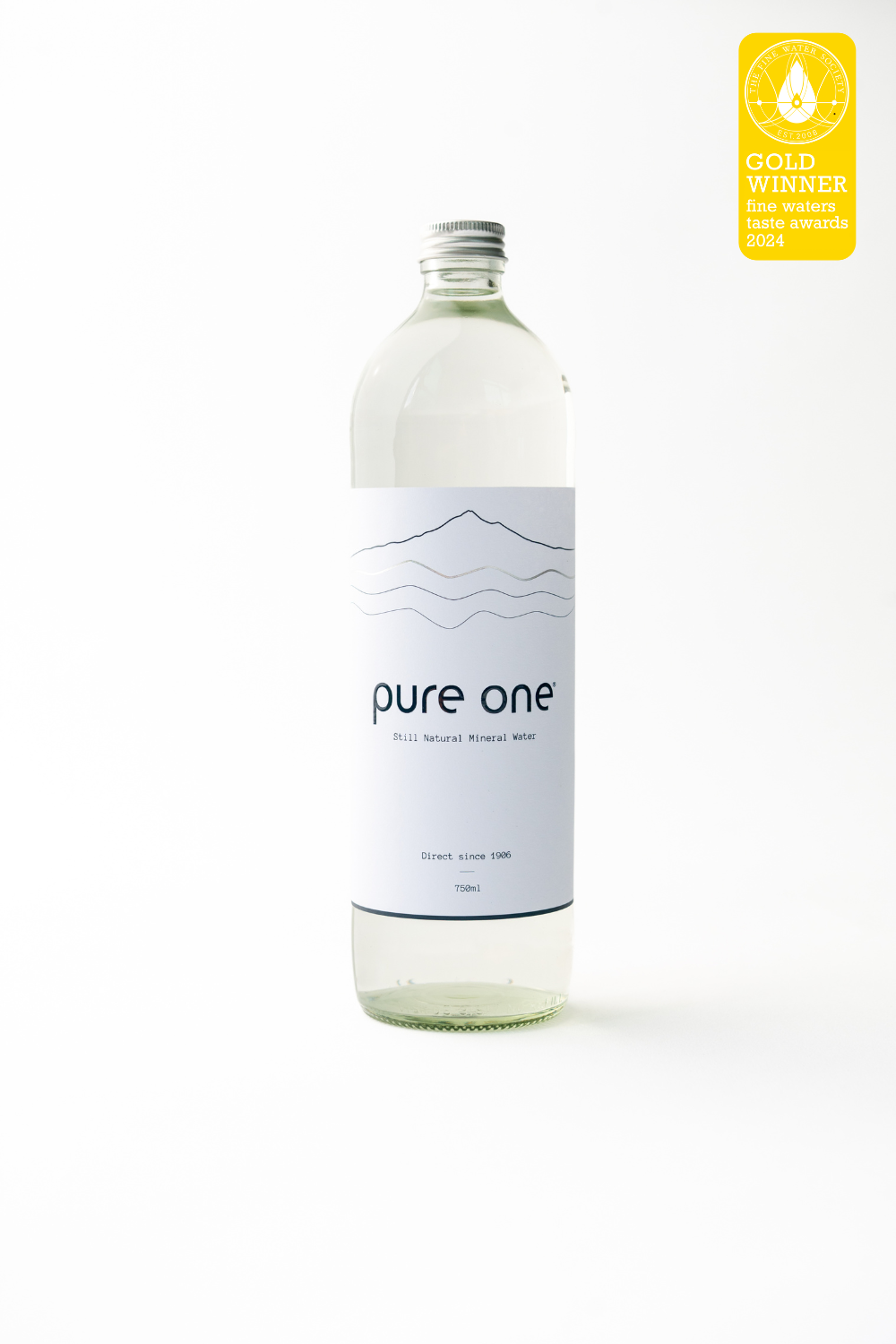 Pure One I Premium New Zealand Mineral Water I 750ml Glass - Case of 6